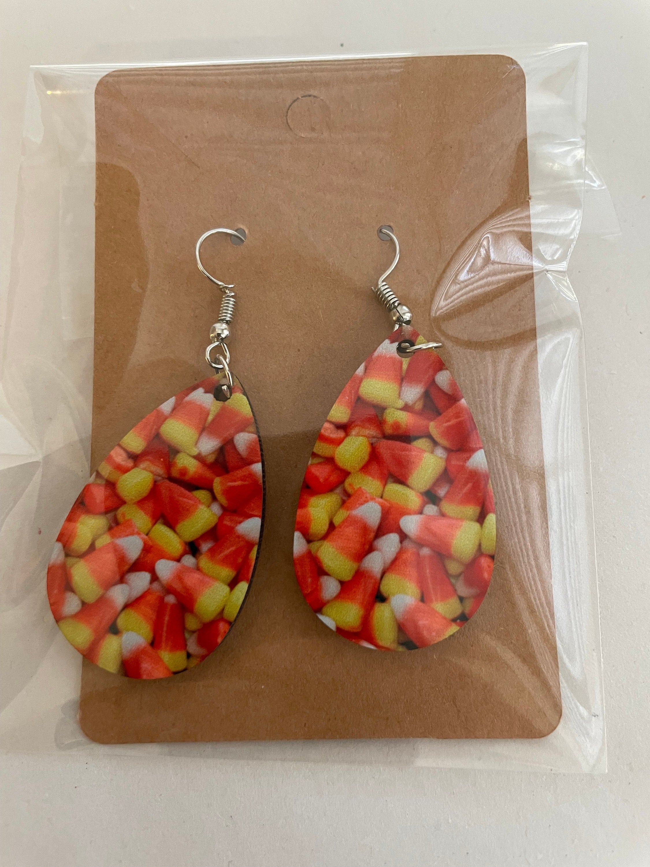 Halloween fall double sided earrings