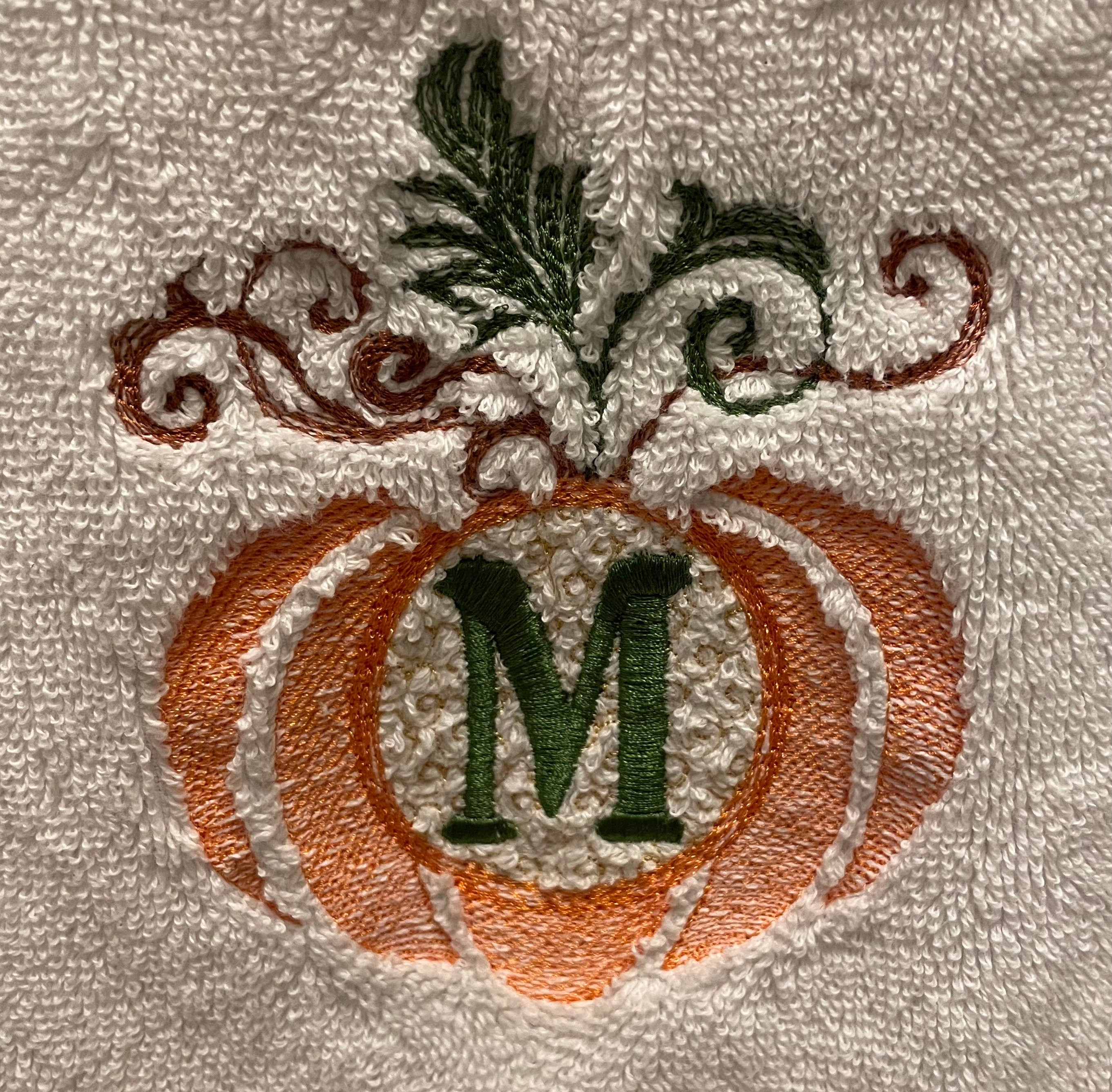 Personalized Autumn/Fall/Halloween/Thanksgiving Pumpkin Hand Towel