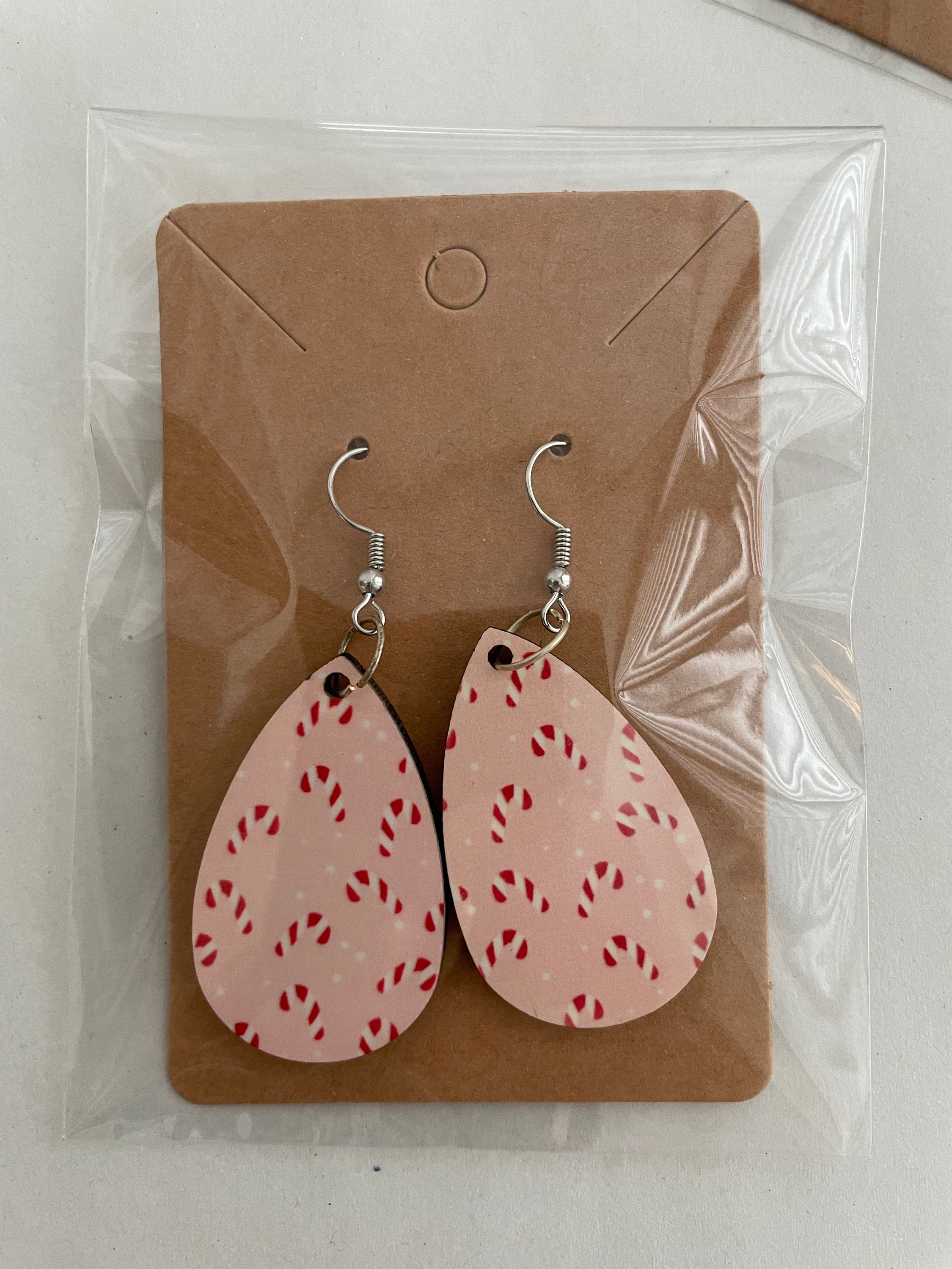 Christmas winter double sided earrings