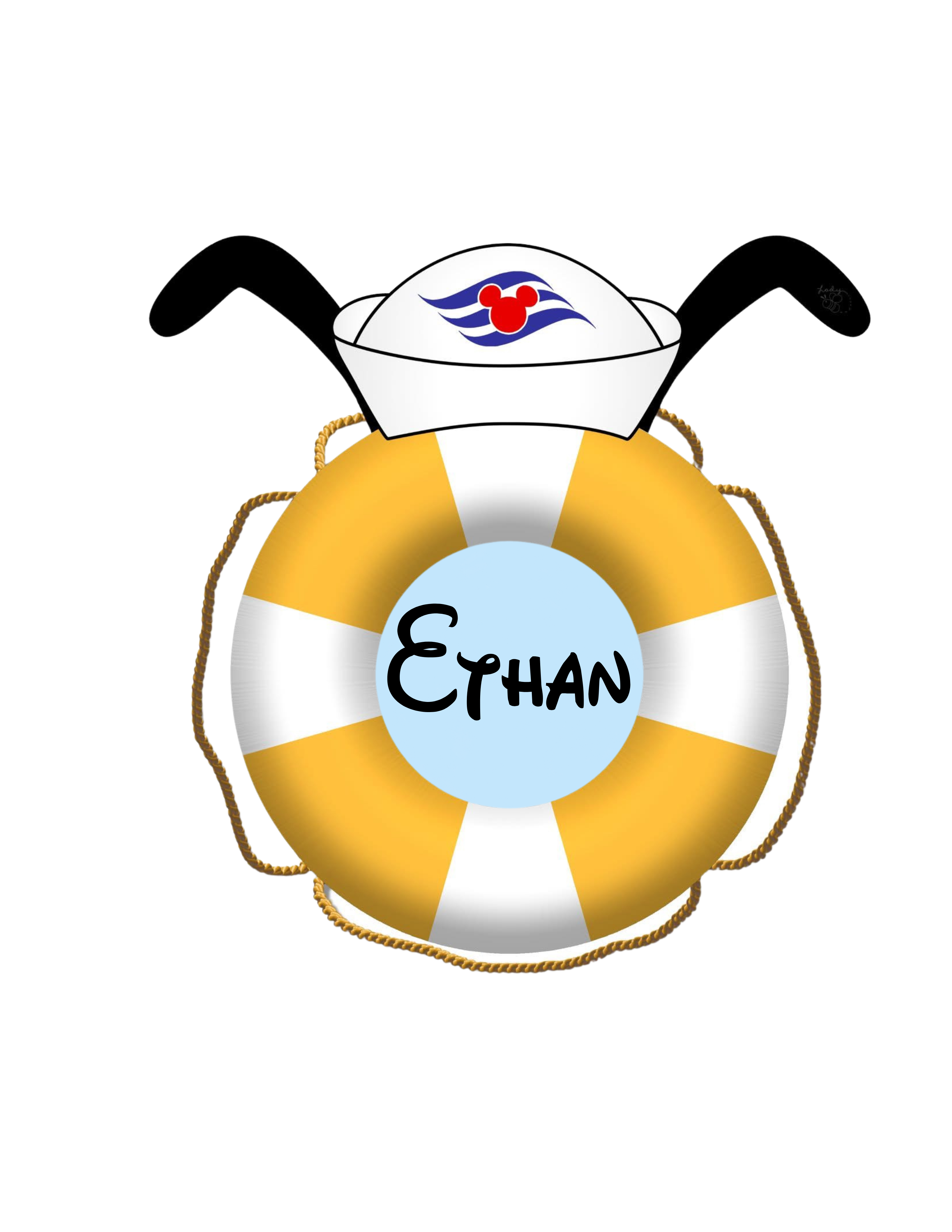 Disney Cruise Life Ring Magnets – Personalized Mickey, Minnie, & Family Anchor Stateroom Door Décor
