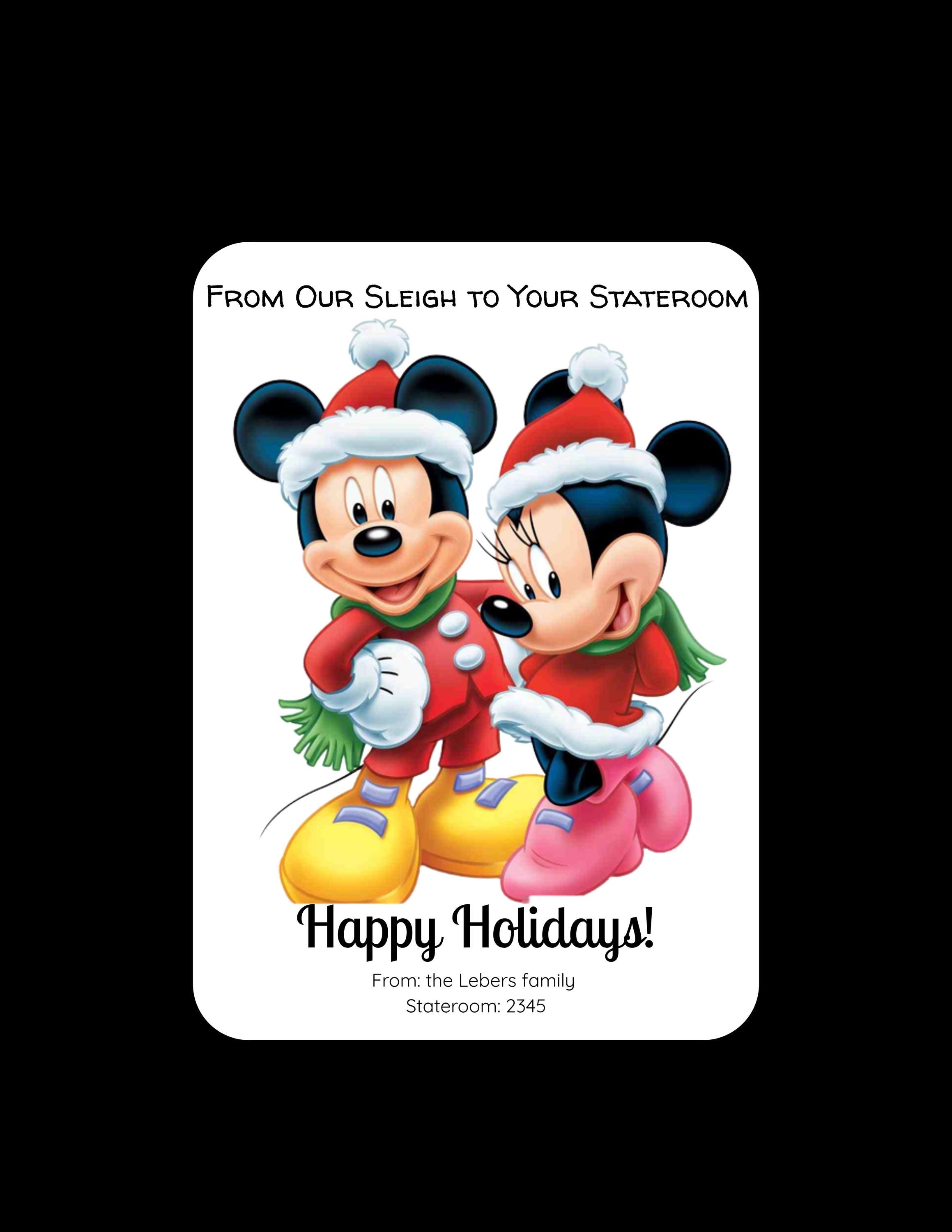 From Our Sleigh to Your Stateroom Stickers | Disney Cruise Pixie Dust Labels | Holiday Fish Extender Gift Tags