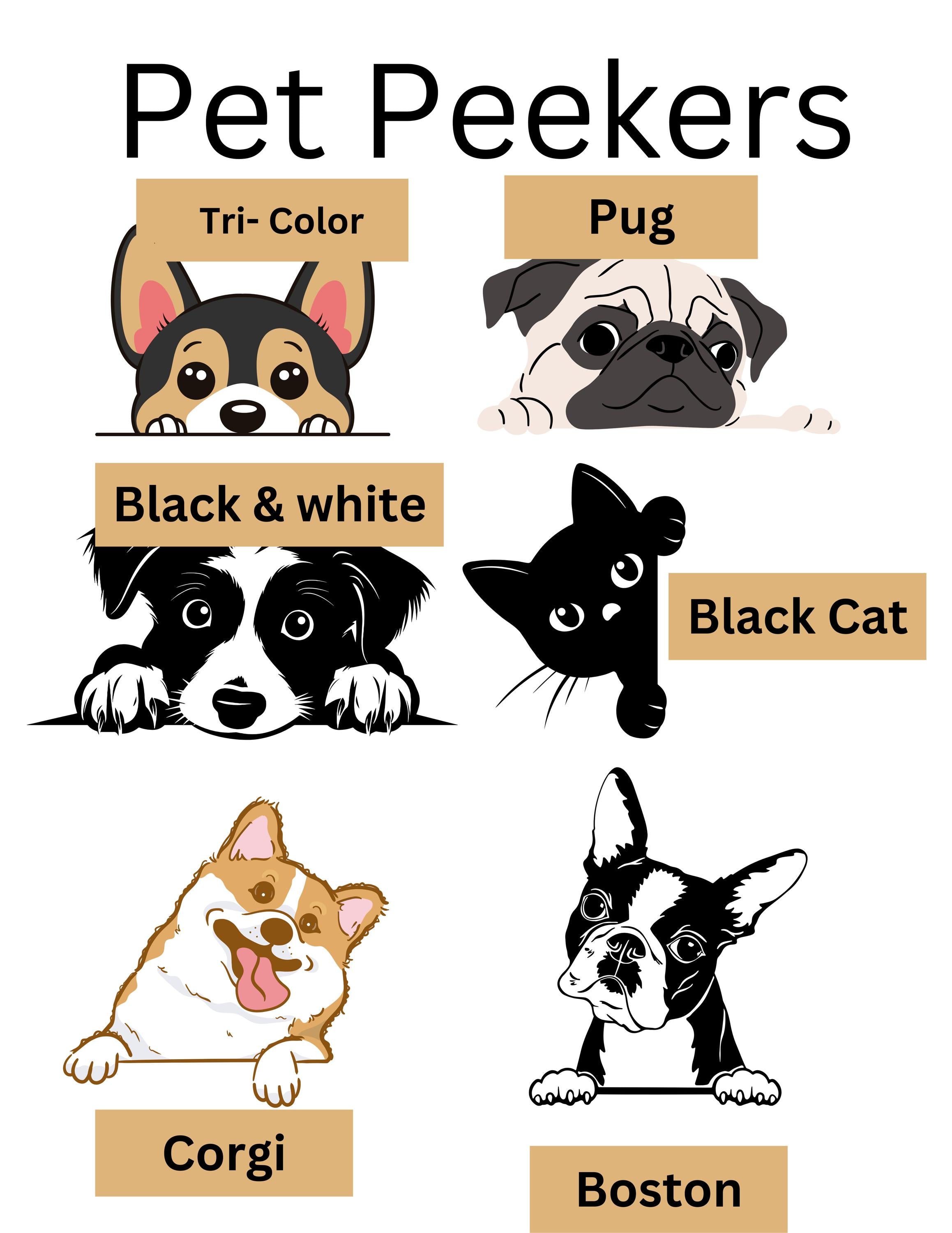 Pet Peekers sticker or magnet.  For that pet lover!