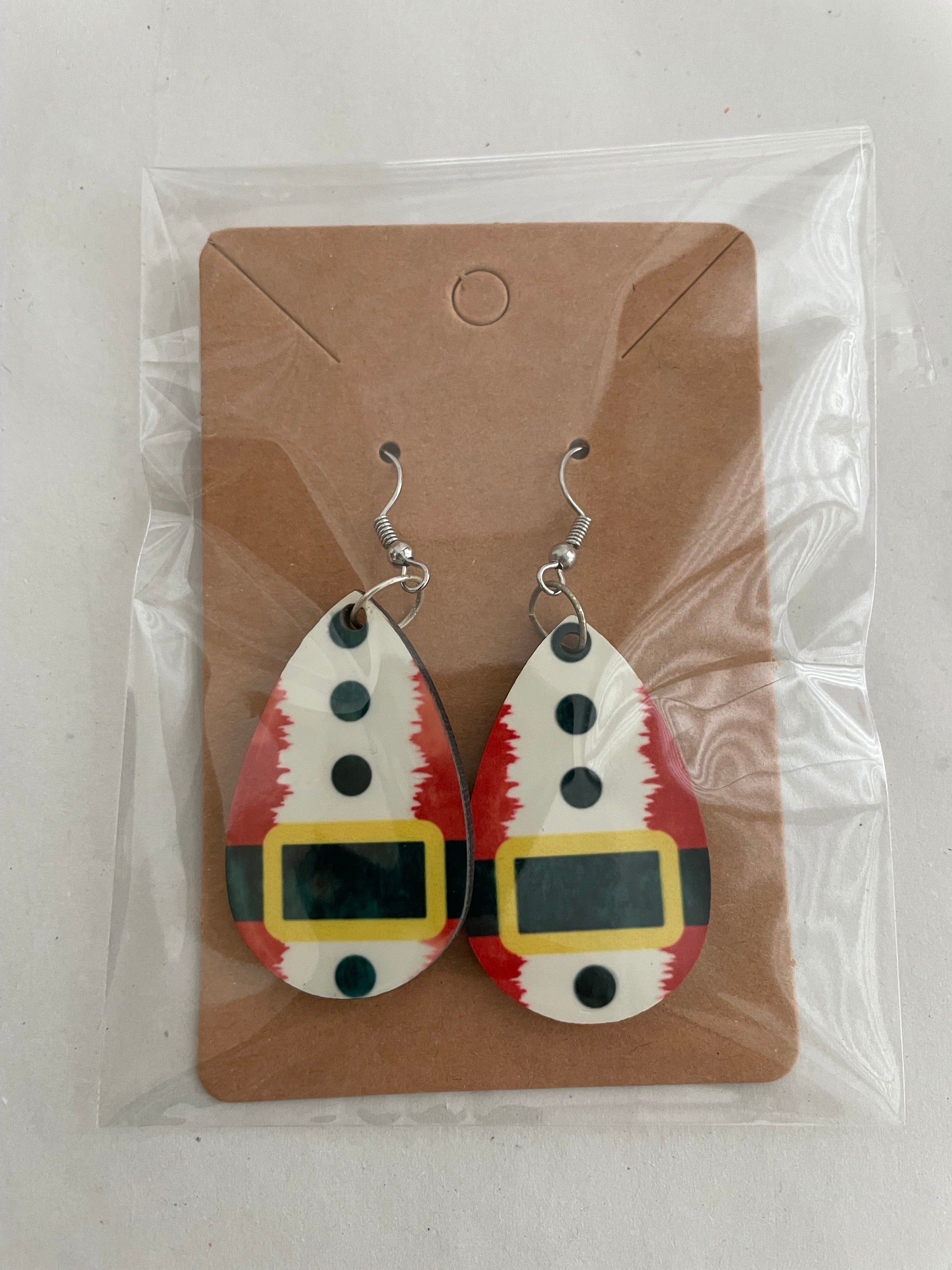 Christmas winter double sided earrings