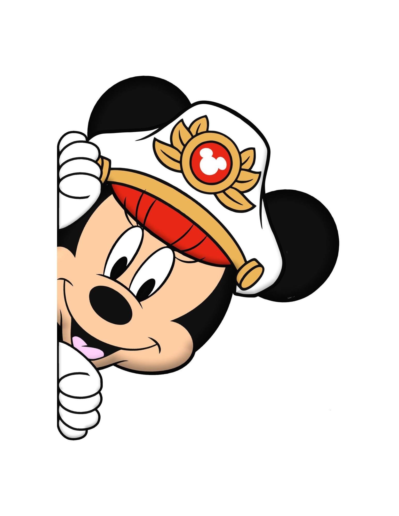 Disney Cruise Mickey and Friends Captain peeker magnets for stateroom door T