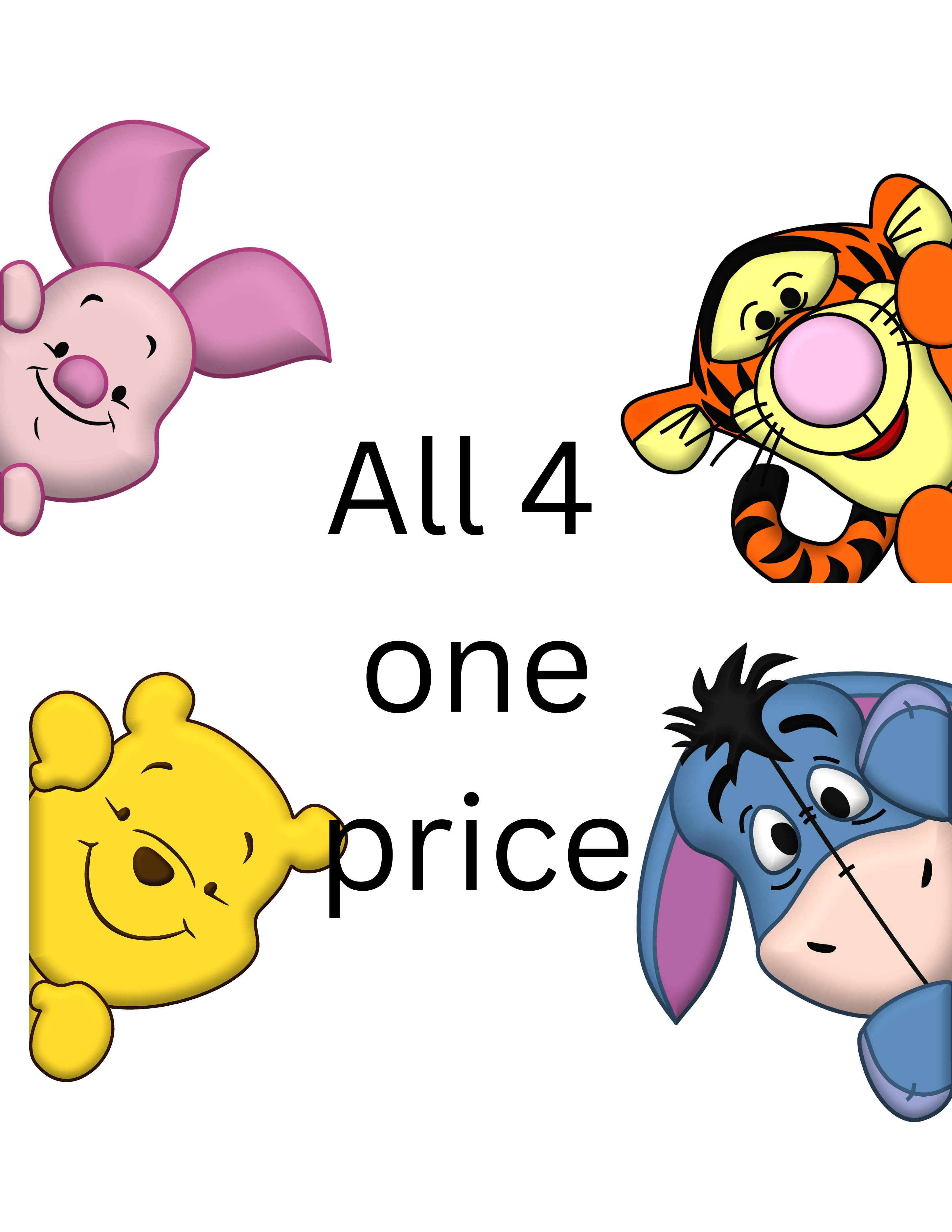 Winnie the Pooh Peeker Magnets – 6.5x5 Inch | Pooh, Eeyore, Tigger & Piglet for Disney Cruise Doors or Home Décor