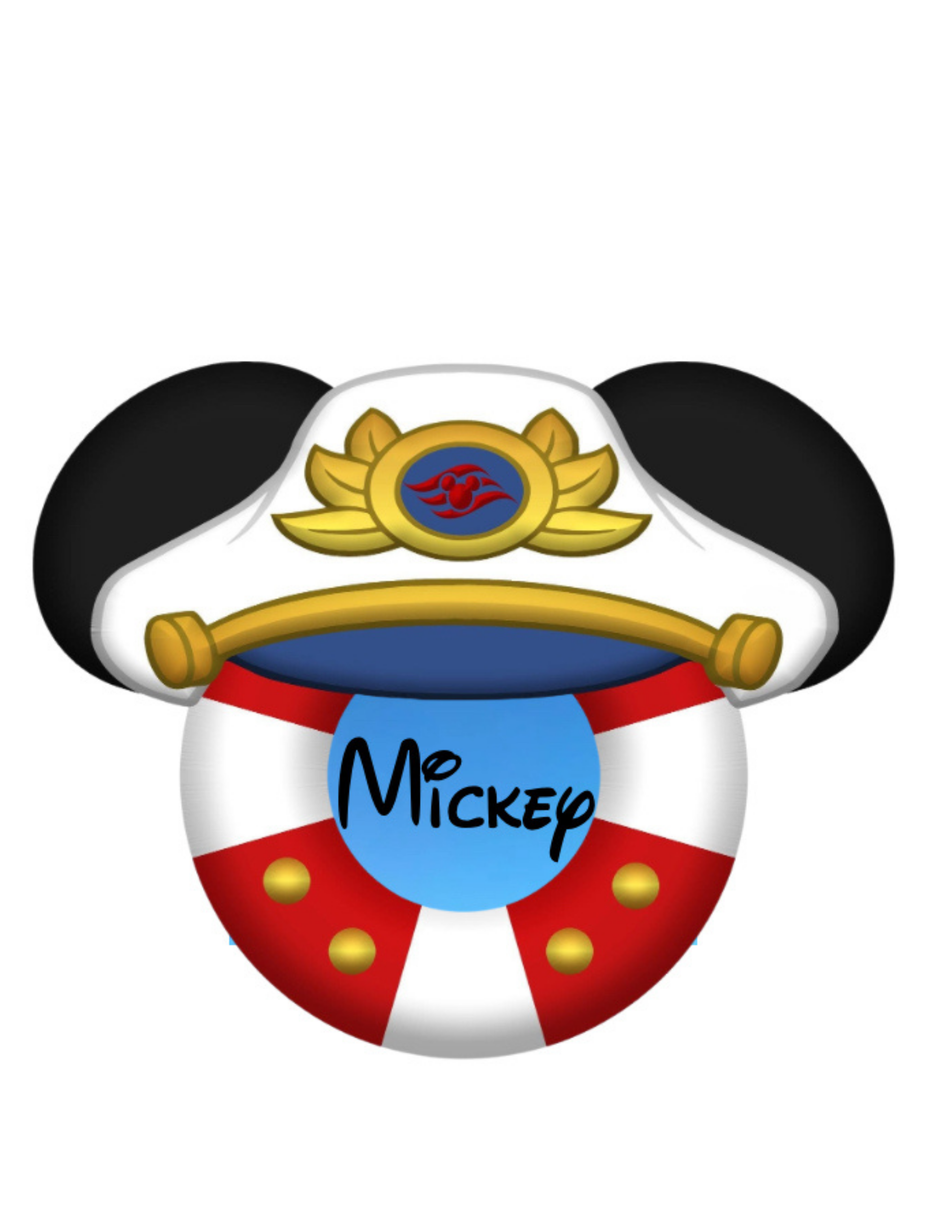 Disney Cruise Family Door Magnets – Captain Mickey & Minnie Life Rings – Personalized 6.5”