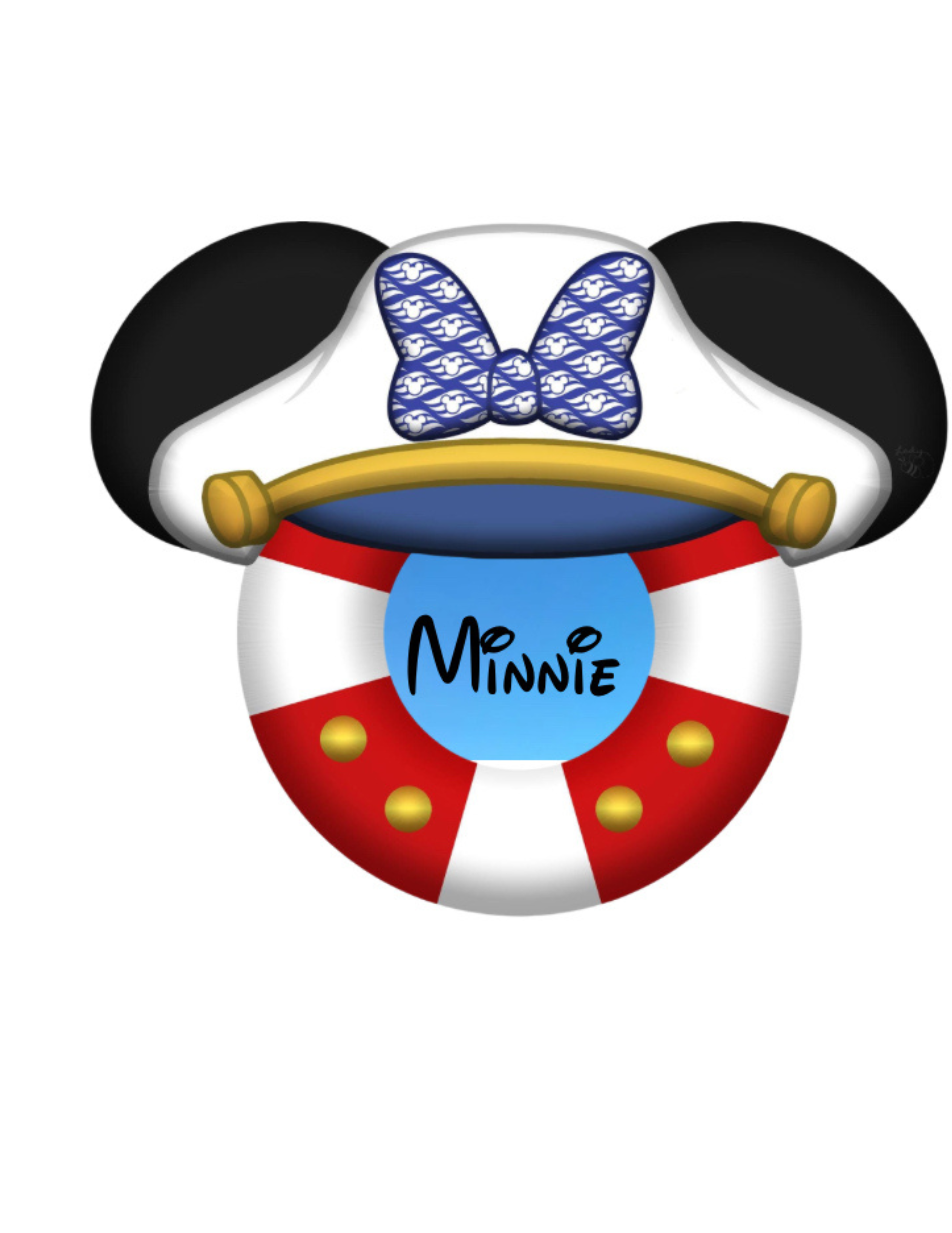 Disney Cruise Family Door Magnets – Captain Mickey & Minnie Life Rings – Personalized 6.5”