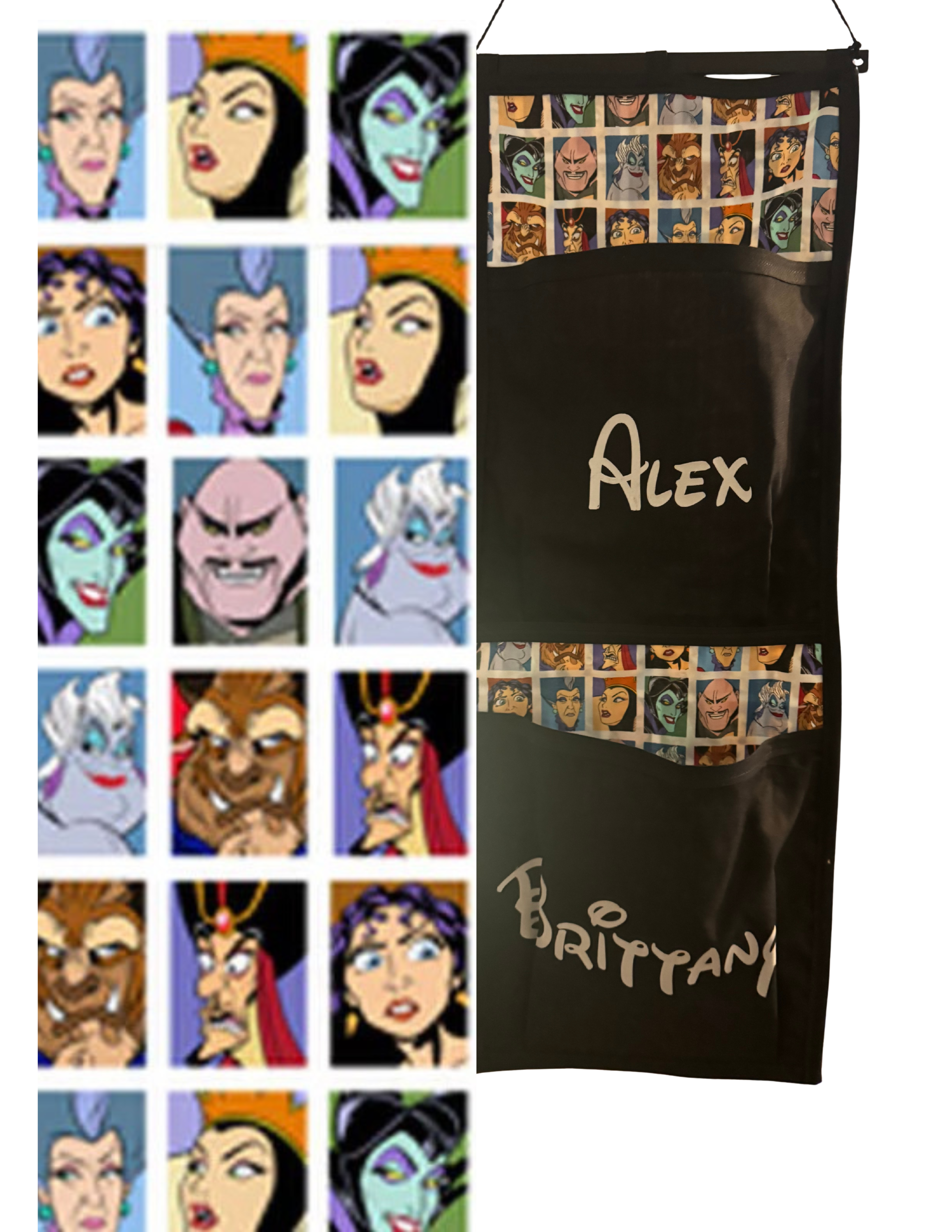 Villains fish extender with pockets, perfect for gift exchanges & Pixie Dust surprises. Personalization Embroidered or HTV