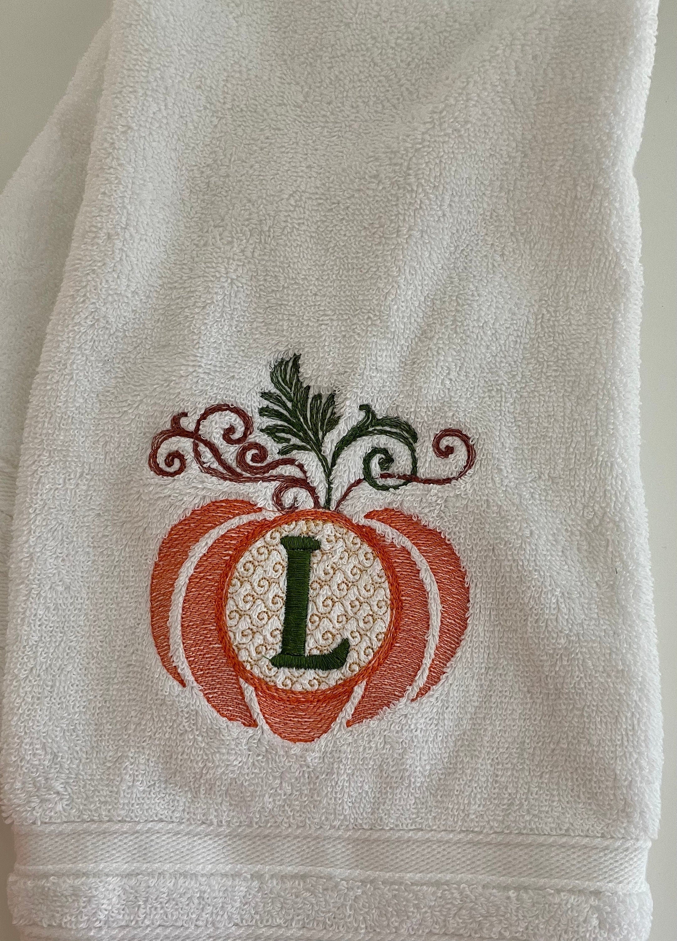 Personalized Autumn/Fall/Halloween/Thanksgiving Pumpkin Hand Towel