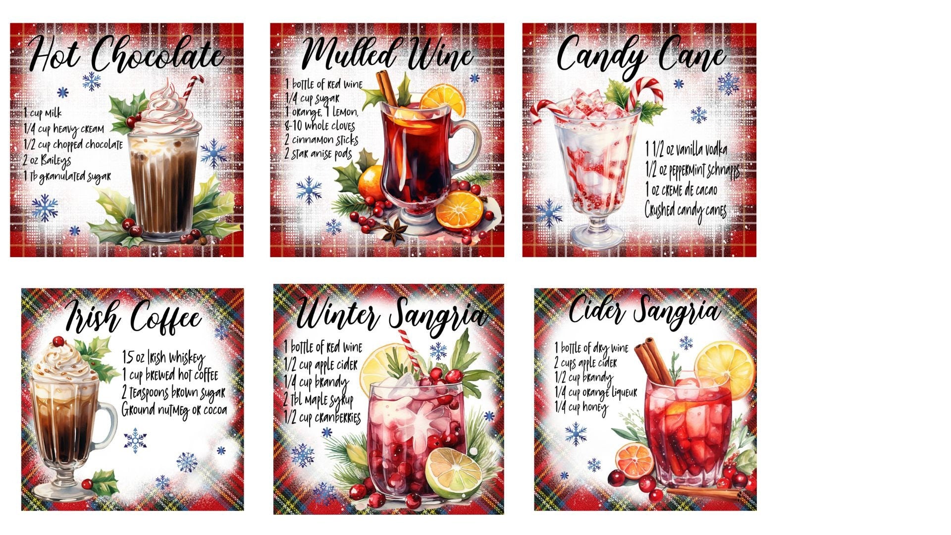 Christmas Drink Coasters for neighbor friend teacher