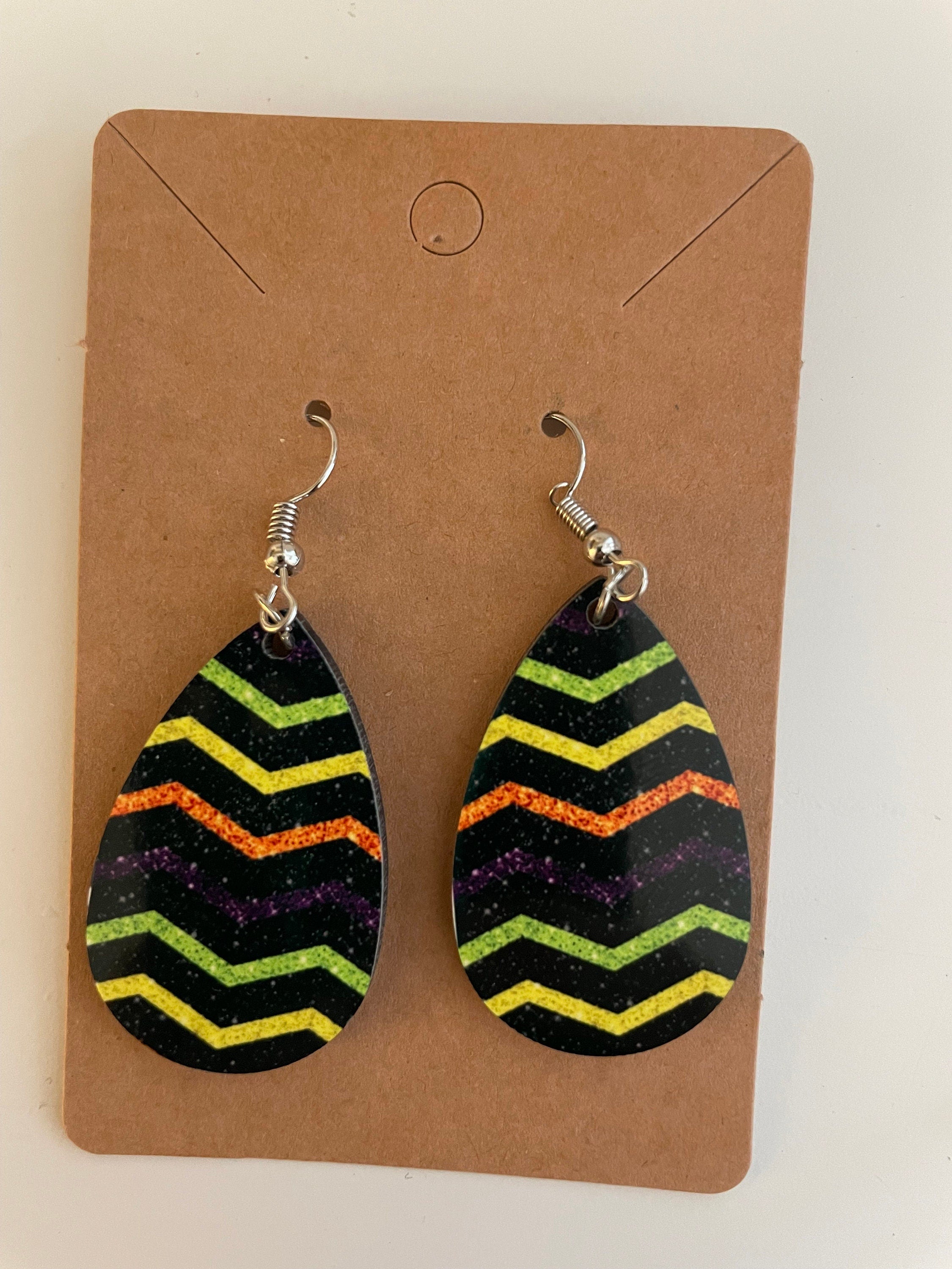 Halloween fall double sided earrings
