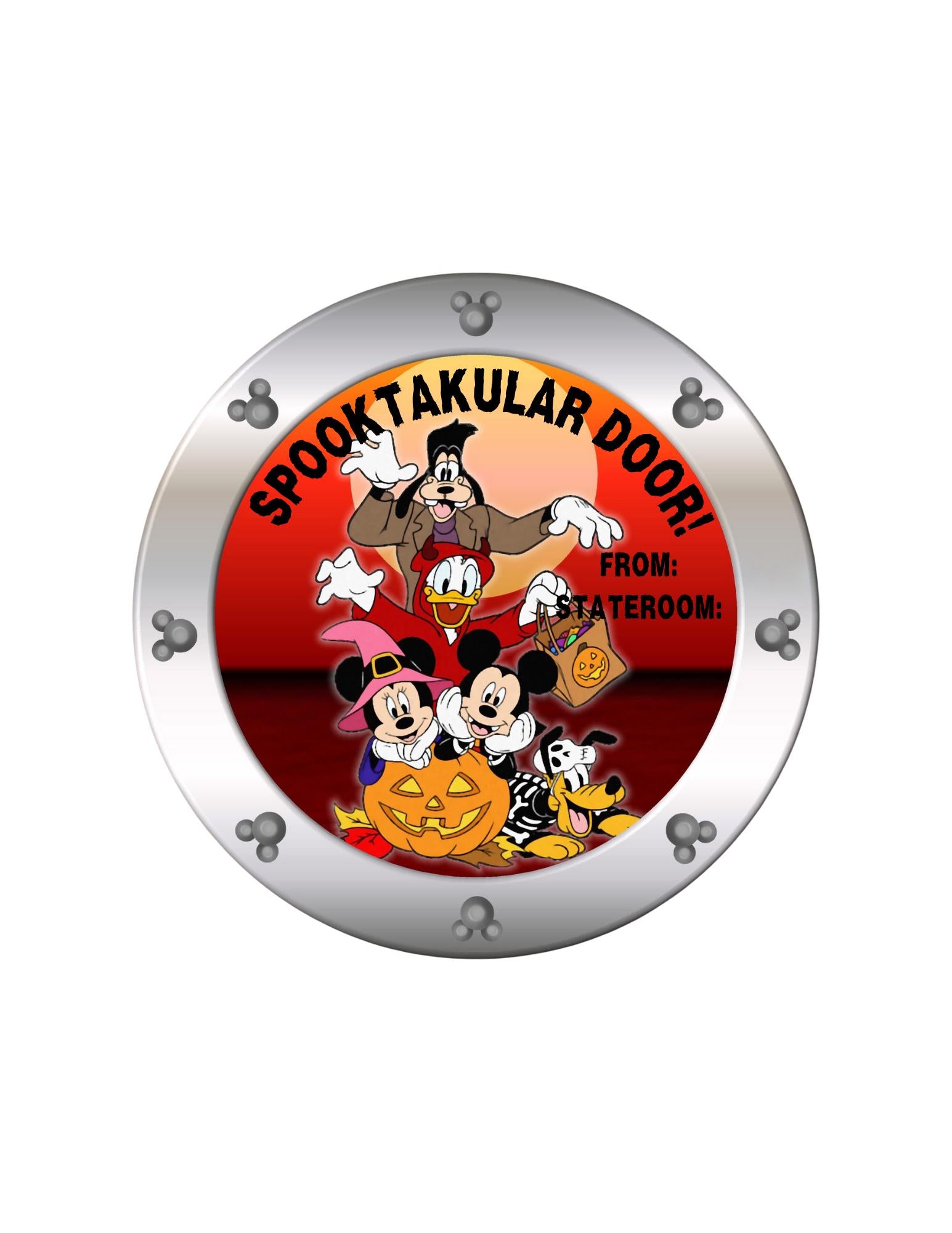 Disney Cruise Door Magnet | Halloween Disney Cruise Fish Extender Gift | We Love Your Door | Personalized Cruise Magnet | Door Decor