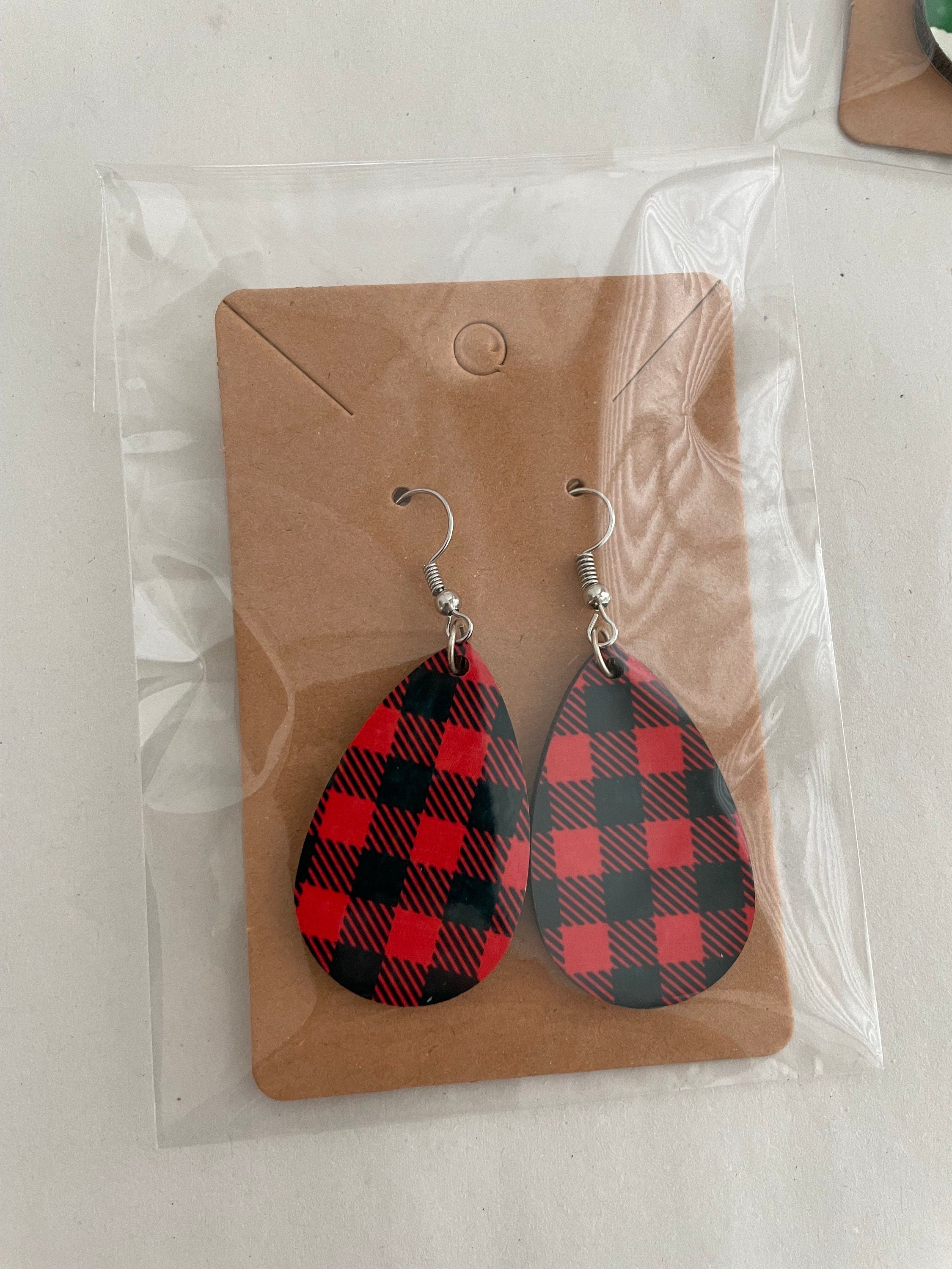 Christmas winter double sided earrings