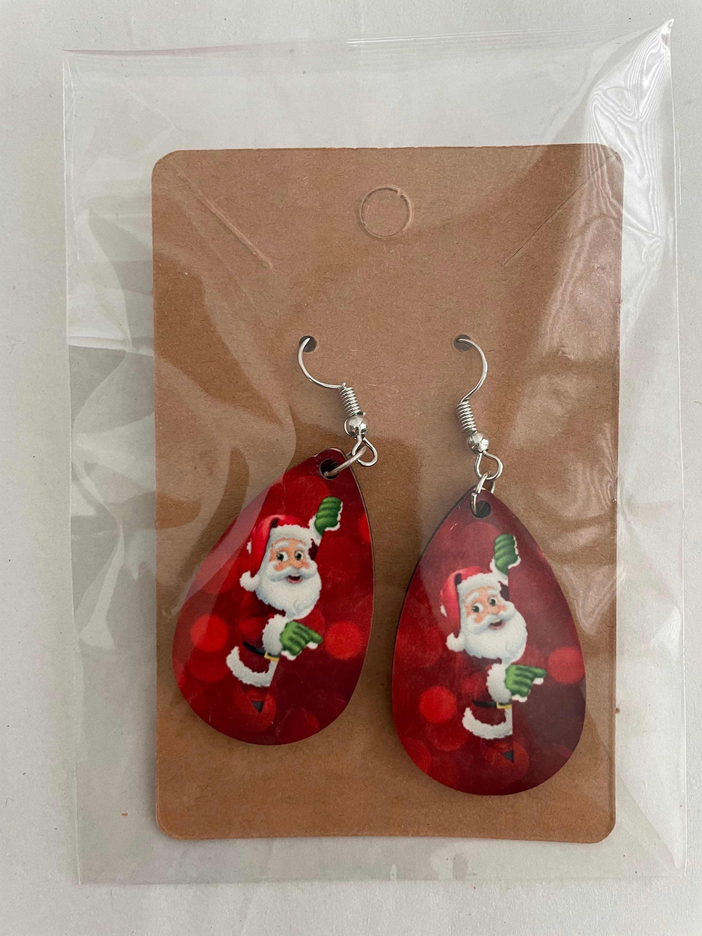 Christmas winter double sided earrings