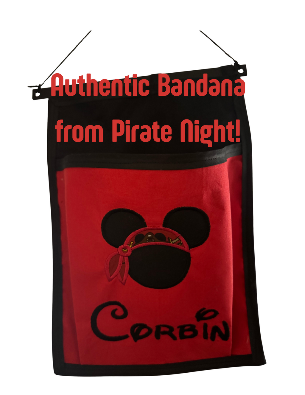 Embroidered Pirate Fish Extender | Disney Cruise Gift Exchange | Personalized Pockets | Mickey Minnie Pirate | 3D Rod