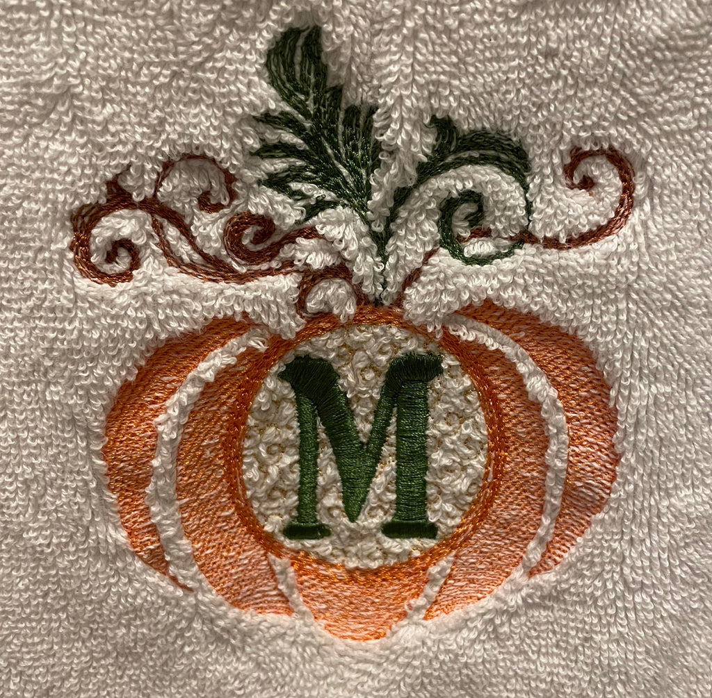 Personalized Autumn/Fall/Halloween/Thanksgiving Pumpkin Hand Towel