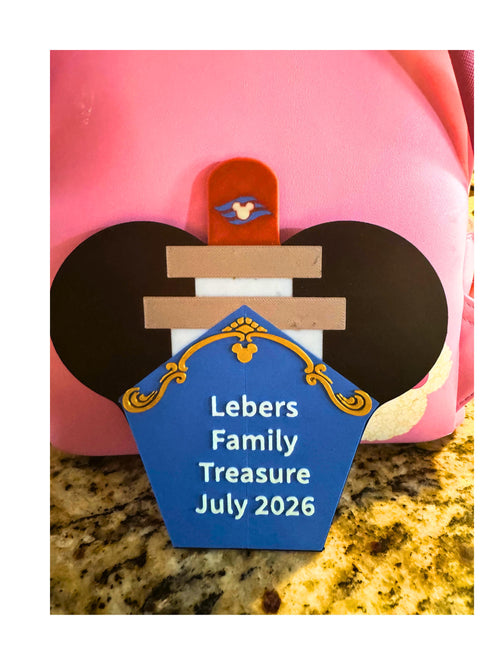 3-d printed Disney Cruise magnets for stateroom door personalized ship design fish extender pixie dust gift