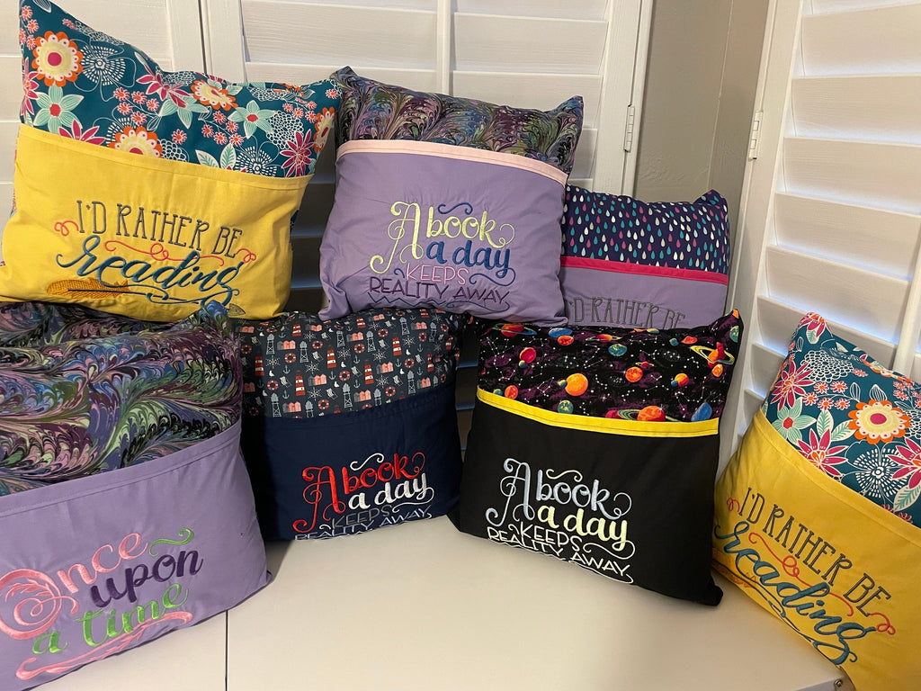 Assorted Pocket Pillows for reading or tablet