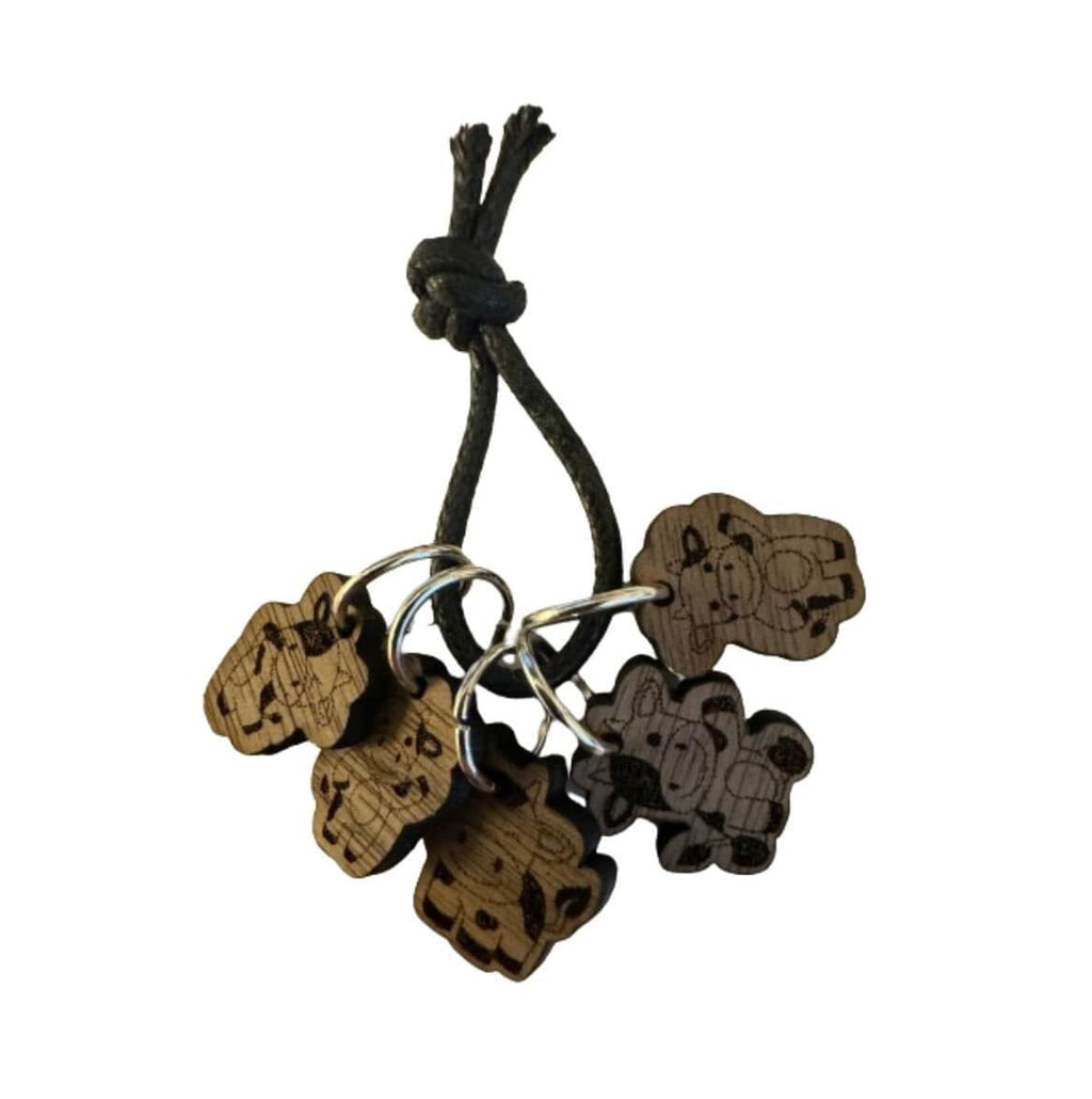 Holstein cow stitch markers for knitting