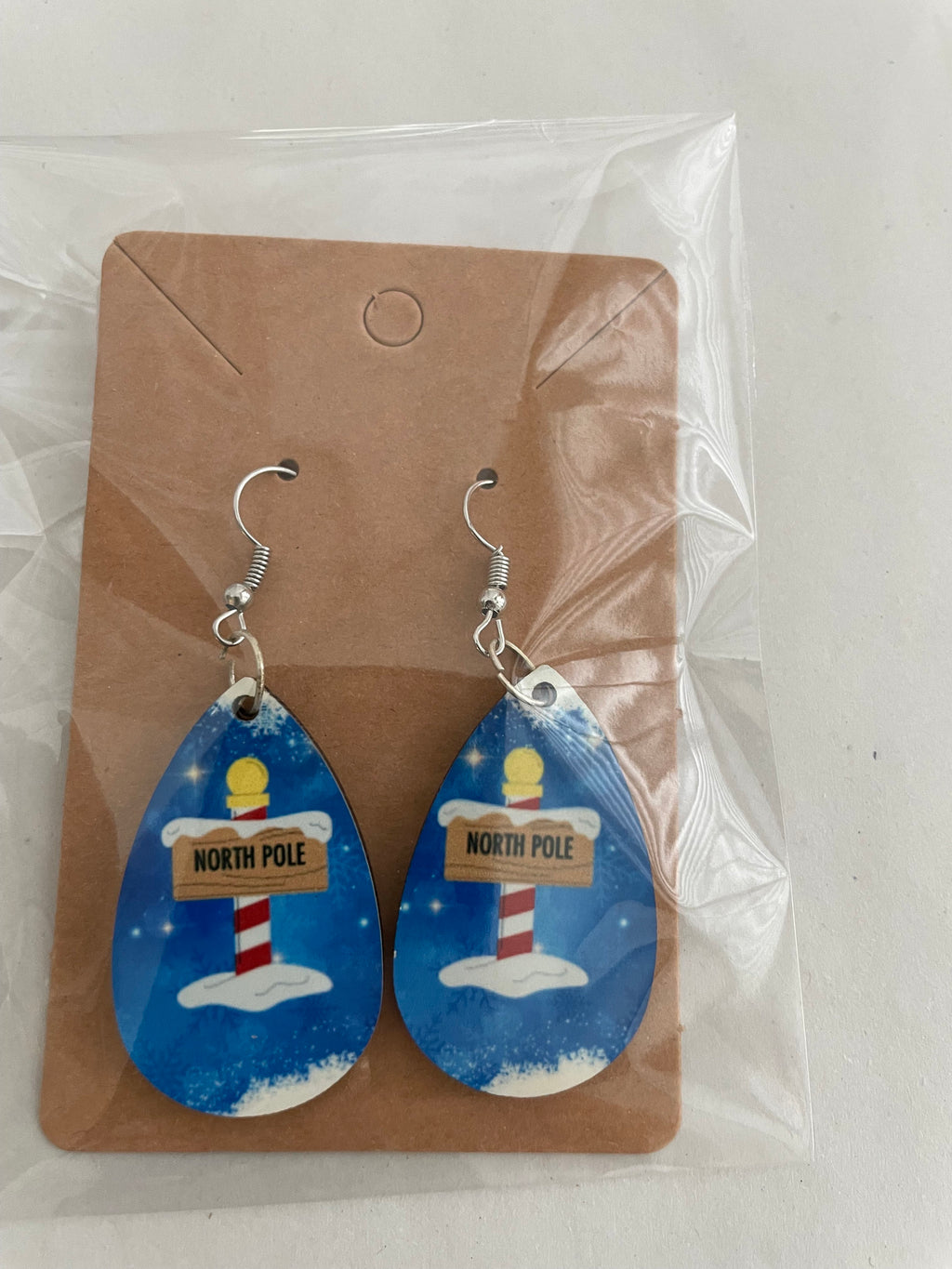 Christmas winter double sided earrings