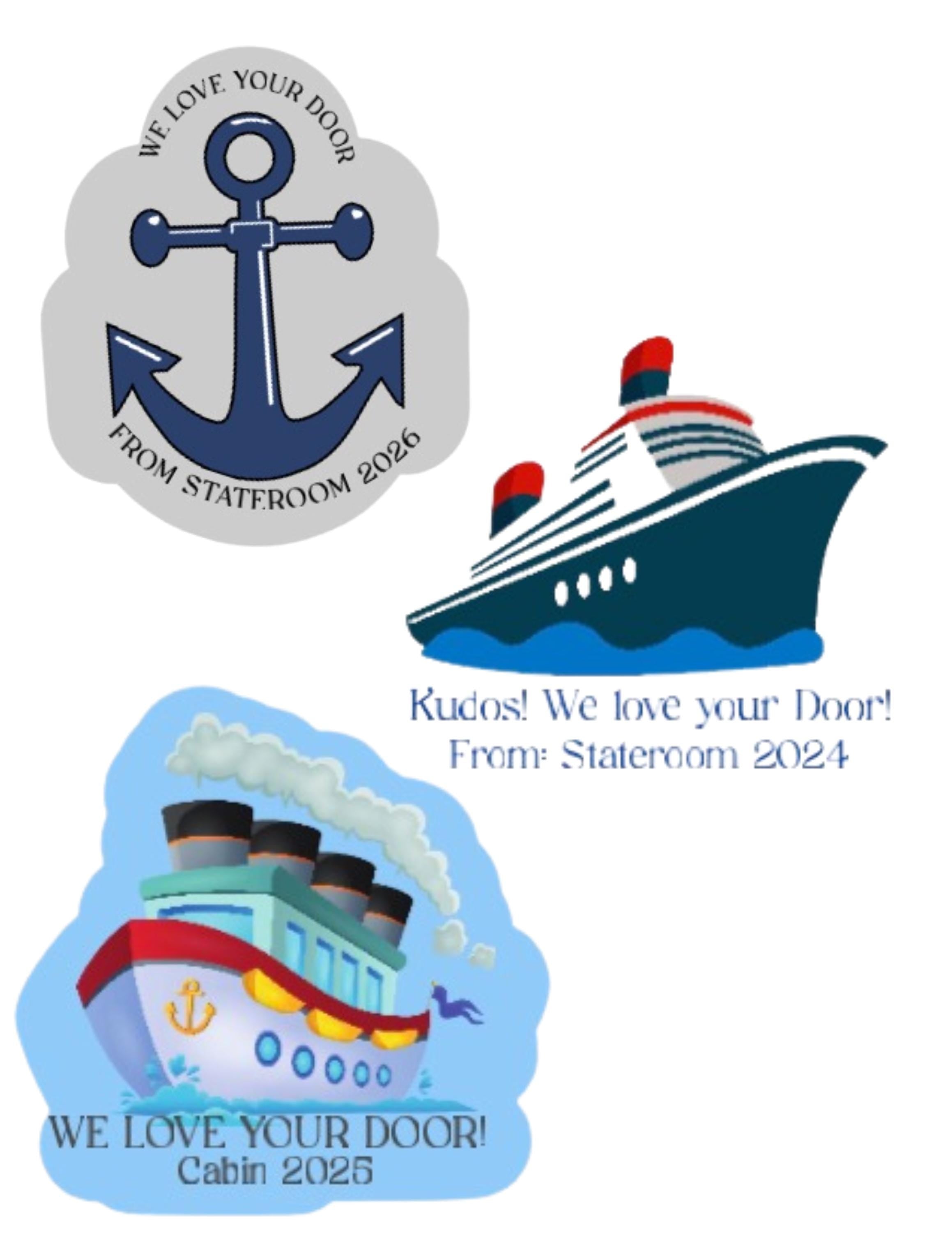 Any Cruise line - We love your door - Cruise magnet