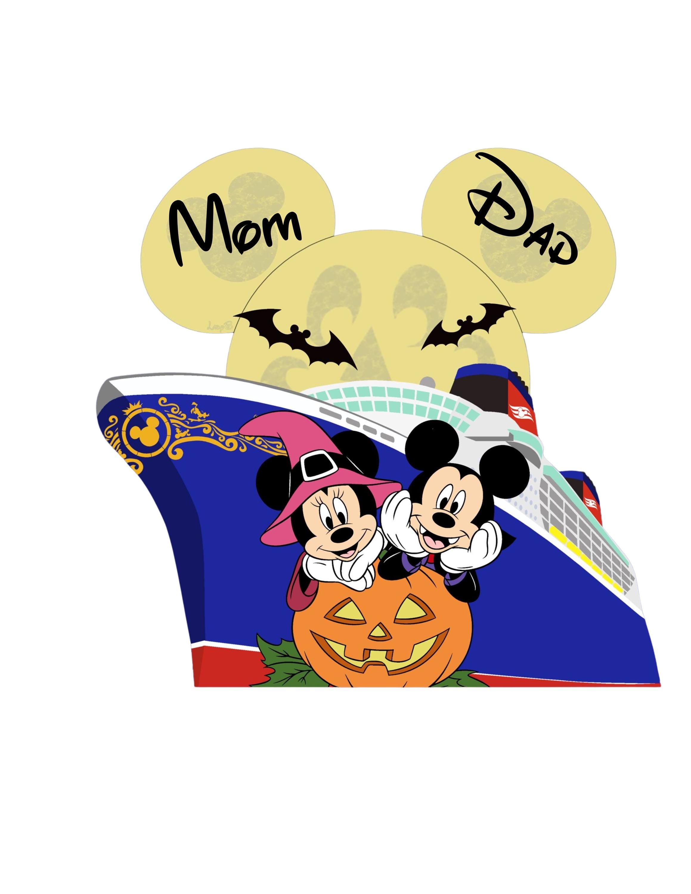 Halloween Disney Cruise magnets for stateroom door personalized