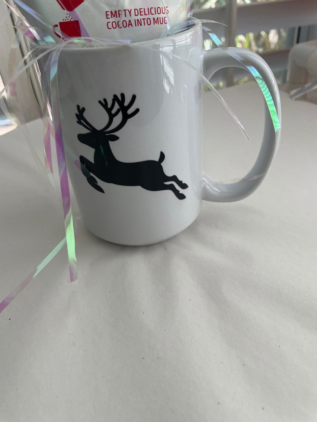 Merry Swissmiss mug with hot chocolate and candy cane for neighbors teachers friends Christmas gift