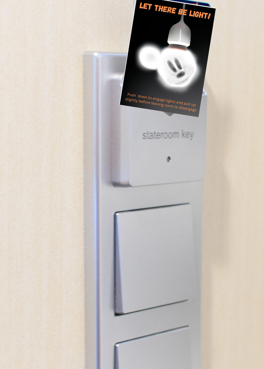 Disney-Themed Power Slot Card | Cruise & Hotel Room Key Slot Insert | Reusable Cruise Accessory | Bels Castle Creations