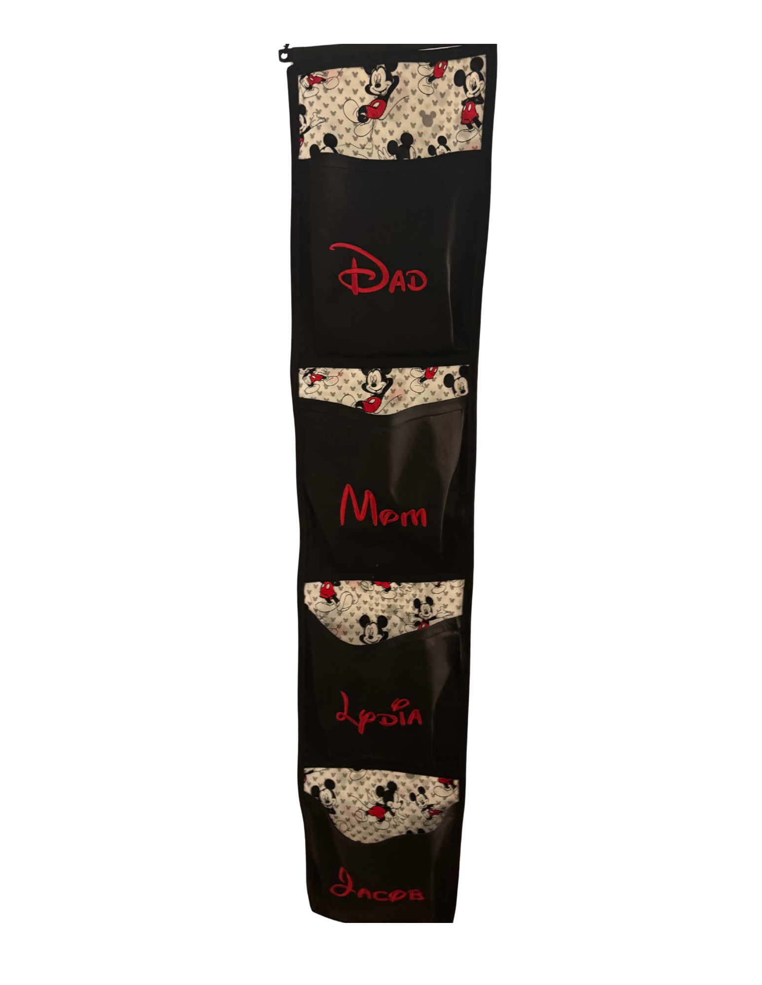Bring Disney magic to your cruise door! Personalized Mickey fish extender with pockets, perfect for gift exchanges & Pixie Dust surprises.