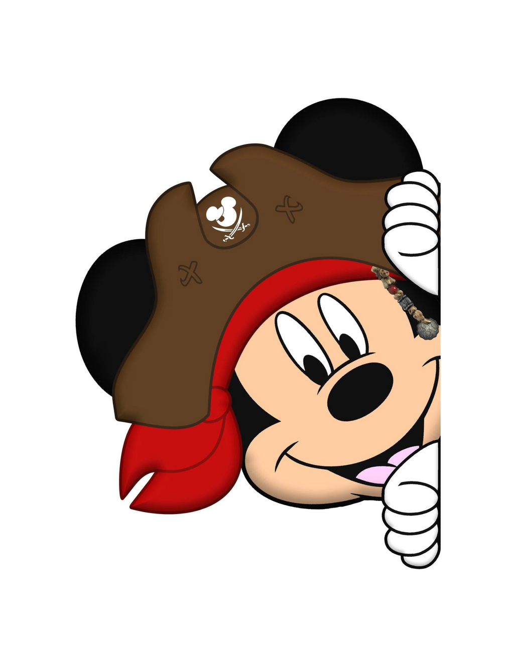 Disney Cruise Mickey and Friends Pirate peeker magnets for stateroom door