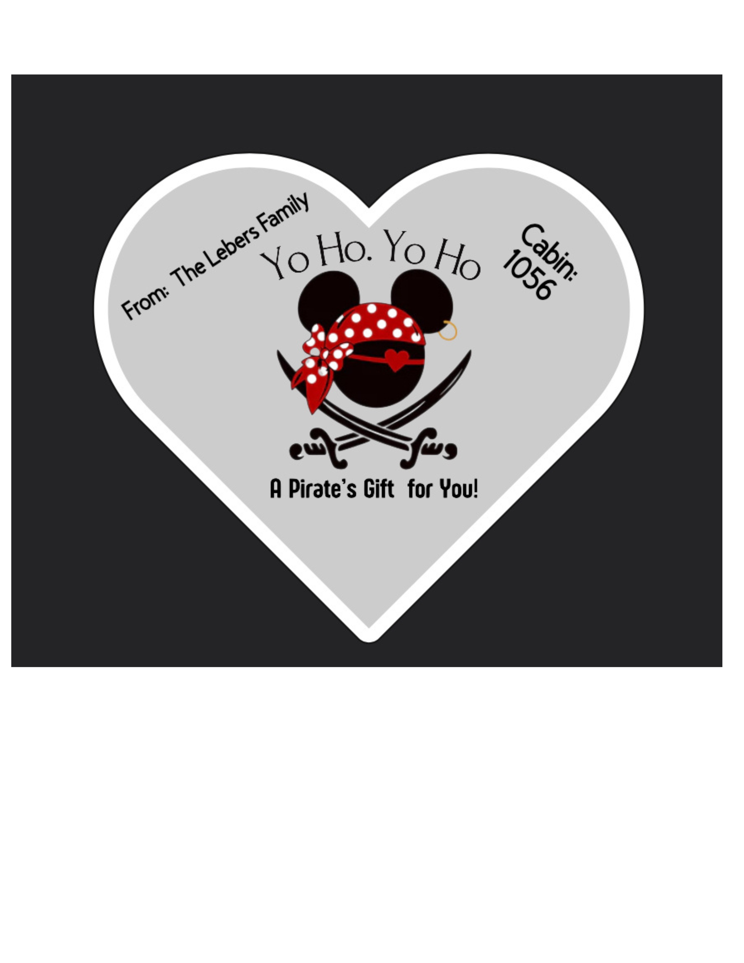 Pirate Minnie & Mickey Disney Cruise Stickers – Personalized Fish Extender or Pixie Dust Gifts