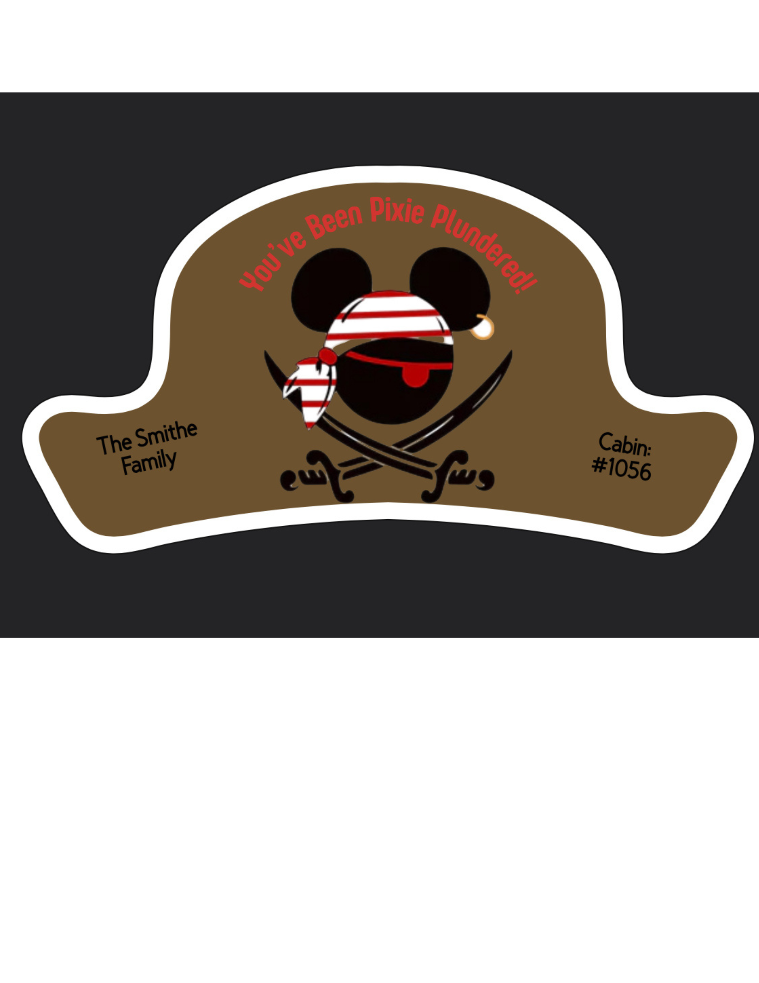Pirate Minnie & Mickey Disney Cruise Stickers – Personalized Fish Extender or Pixie Dust Gifts