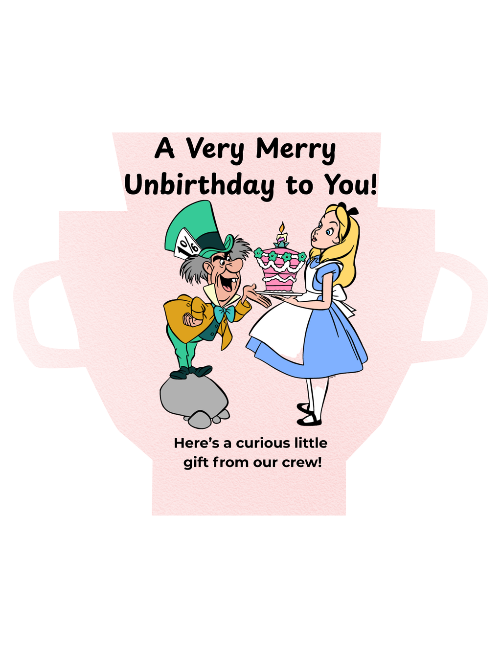 Disney Cruise Fish Extender Gift Stickers – Teacup & Under-the-Sea Themes | Personalized Labels for FE Exchange | Alice in Wonderland, Littl