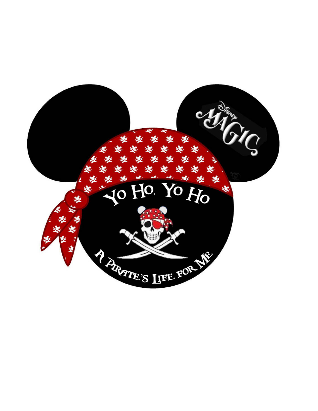 Pirate Life Ring Disney Cruise Magnets – Personalized Mickey & Minnie Pirate Door Décor