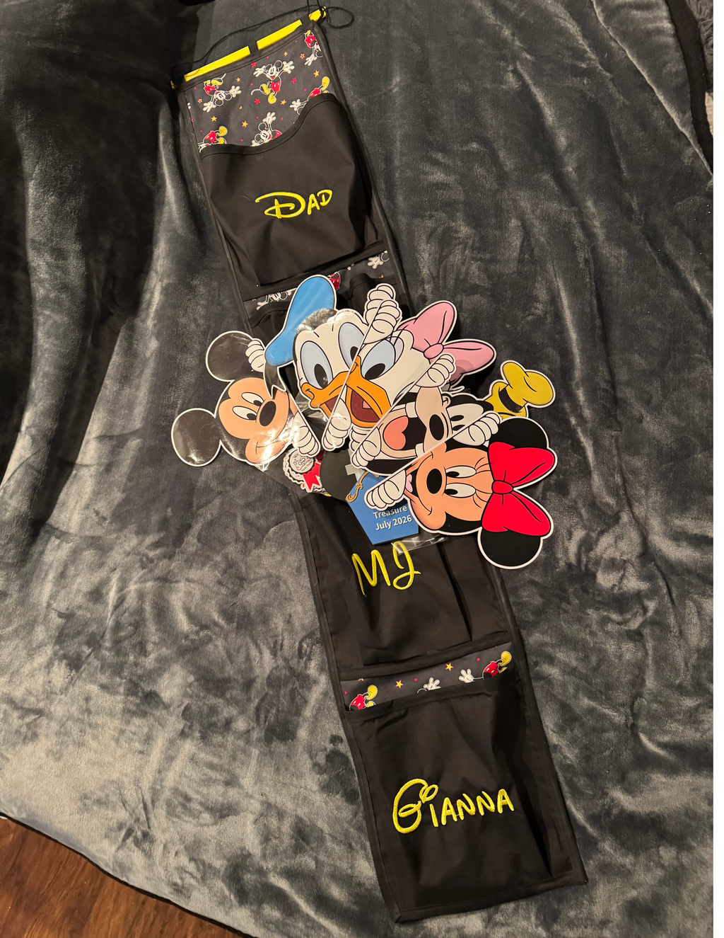 Mickey jazz hands fish extender with pockets, perfect for gift exchanges & Pixie Dust surprises.