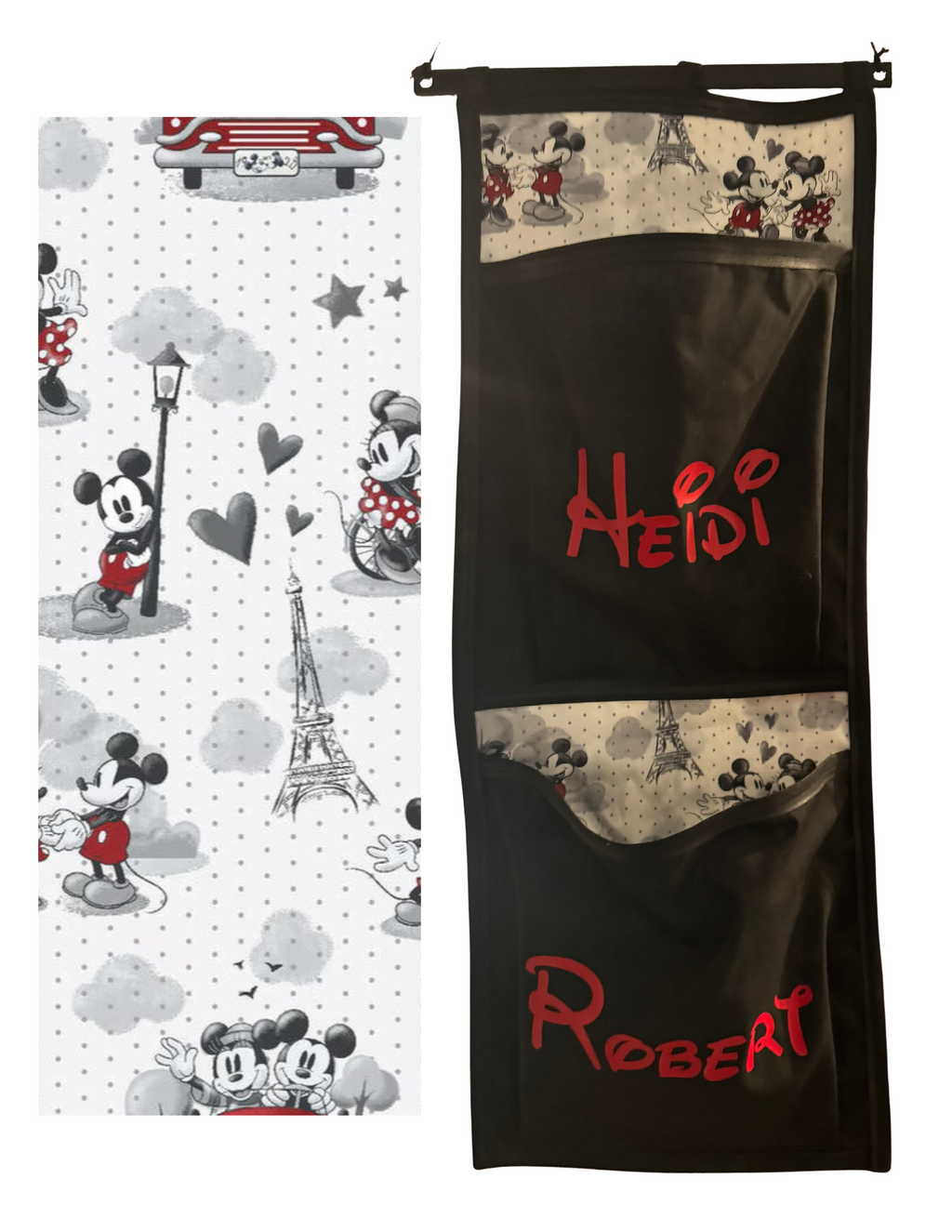 Mickey and Minnie in love fish extender with pockets, perfect for gift exchanges & Pixie Dust surprises.