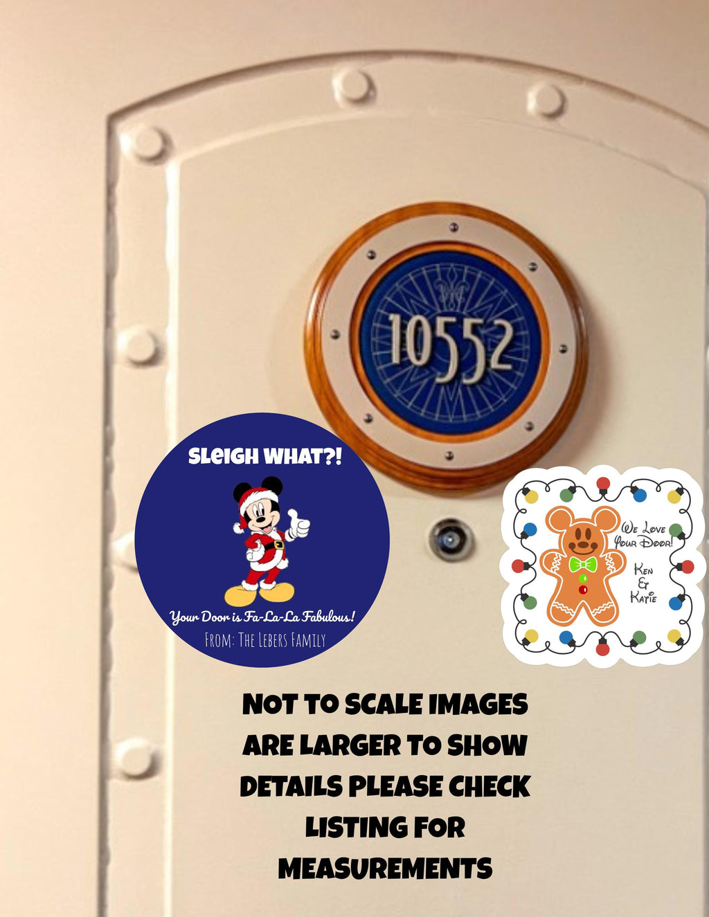 We Love Your Door Magnet Disney Merrytime Cruise Christmas Decor | Fish Extender Gift | Gingerbread Mickey Magnet | Sleigh What Holiday Gift