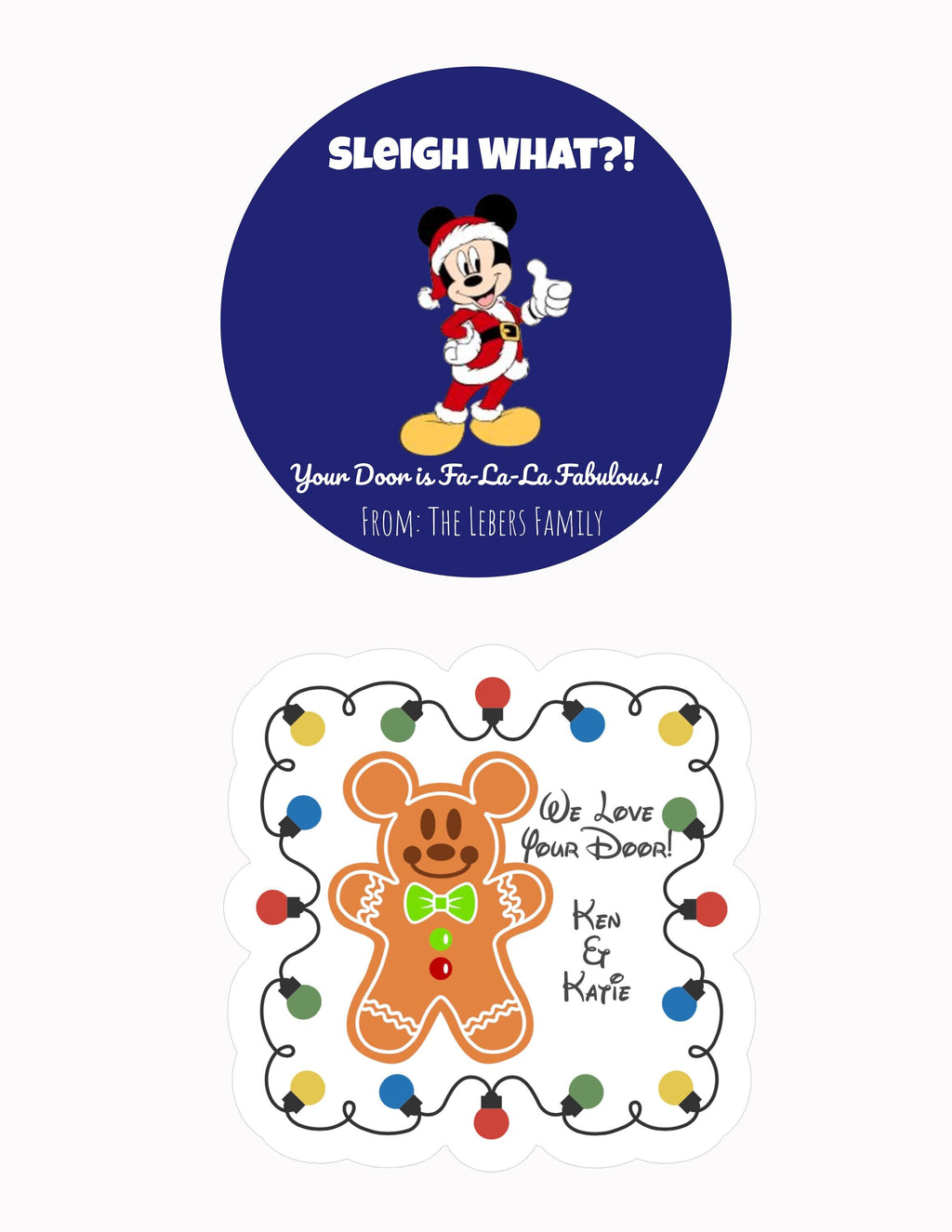 We Love Your Door Magnet Disney Merrytime Cruise Christmas Decor | Fish Extender Gift | Gingerbread Mickey Magnet | Sleigh What Holiday Gift