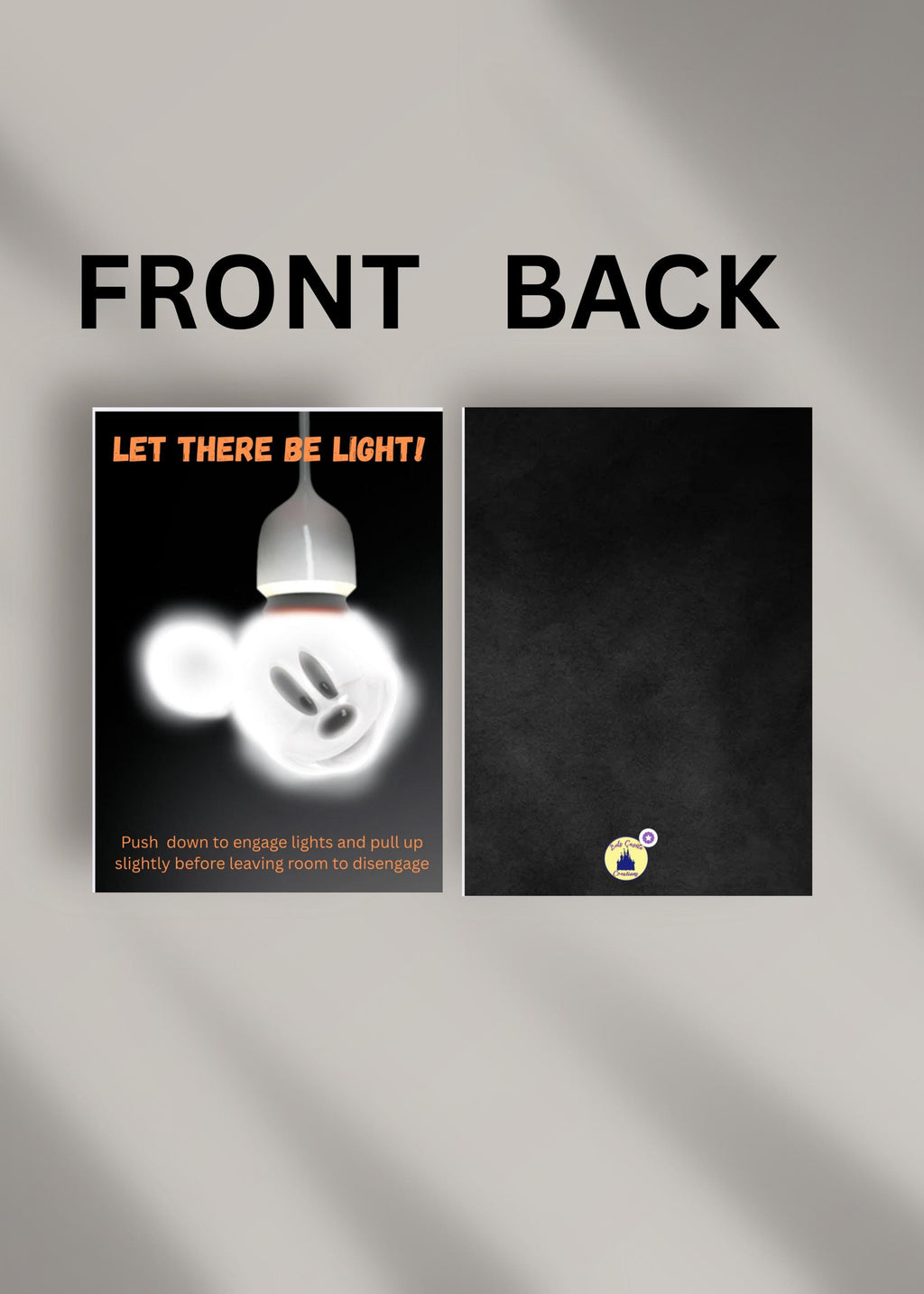 Disney-Themed Power Slot Card | Cruise & Hotel Room Key Slot Insert | Reusable Cruise Accessory | Bels Castle Creations