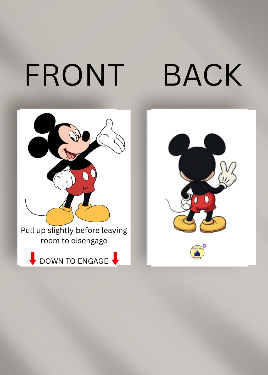 Disney-Themed Power Slot Card | Cruise & Hotel Room Key Slot Insert | Reusable Cruise Accessory | Bels Castle Creations