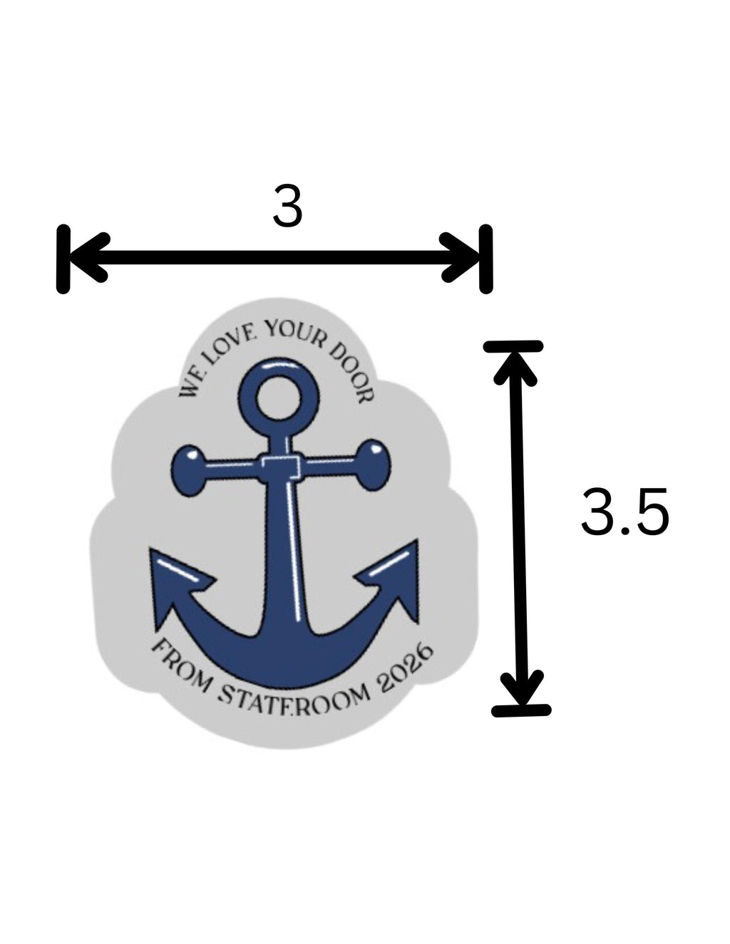 Any Cruise line - We love your door - Cruise magnet