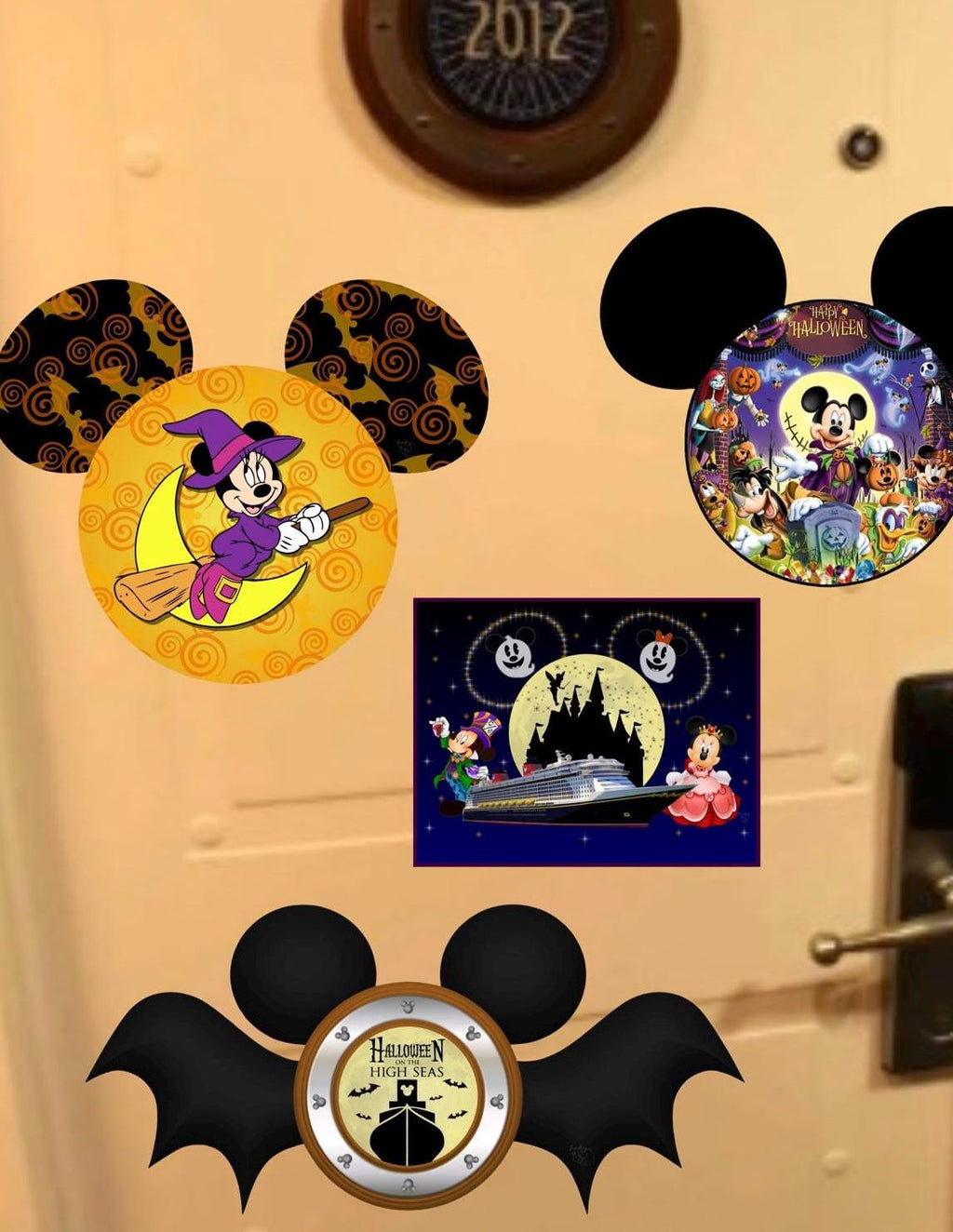 Halloween Disney Cruise magnets for stateroom door personalized